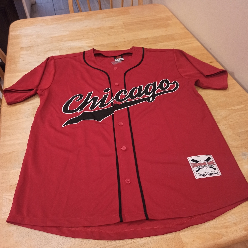 Noiz Chicago Baseball Jersey (Red/Black, size XXL
